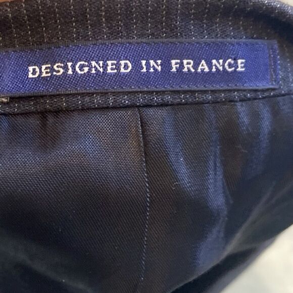 Daniel Cremieux Dillards Blazer Mens 44R Wool Blue Strip‎ Single Breasted - Picture 7 of 11